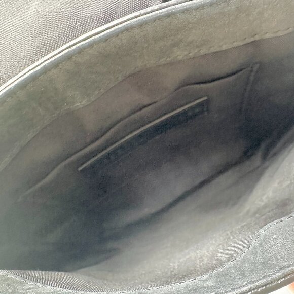 Rebecca Minkoff Purse Small Charcoal Suede Studded Chain Crossbody‎ Soft Velvety - Picture 11 of 16